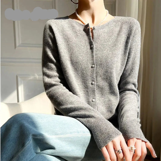 100% Wool Cardigans Sweater