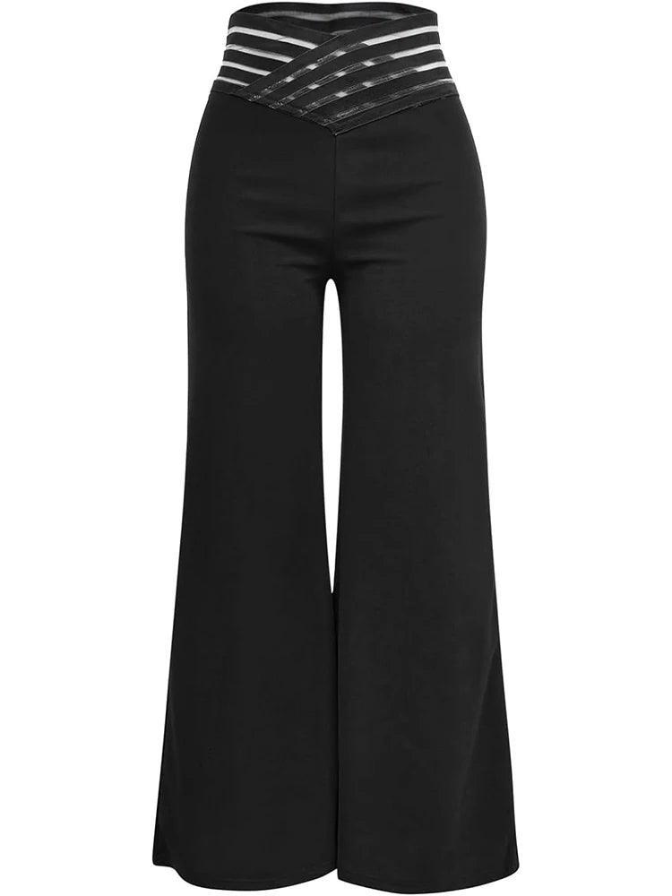 Elegant High Waist Flared Women Pants