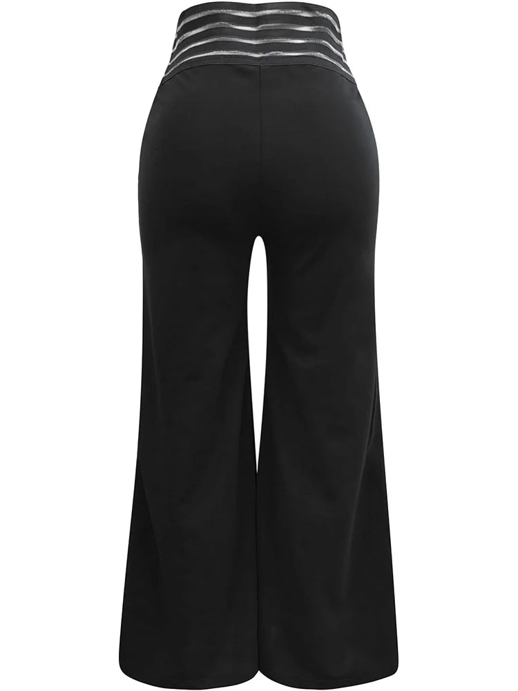 Elegant High Waist Flared Women Pants