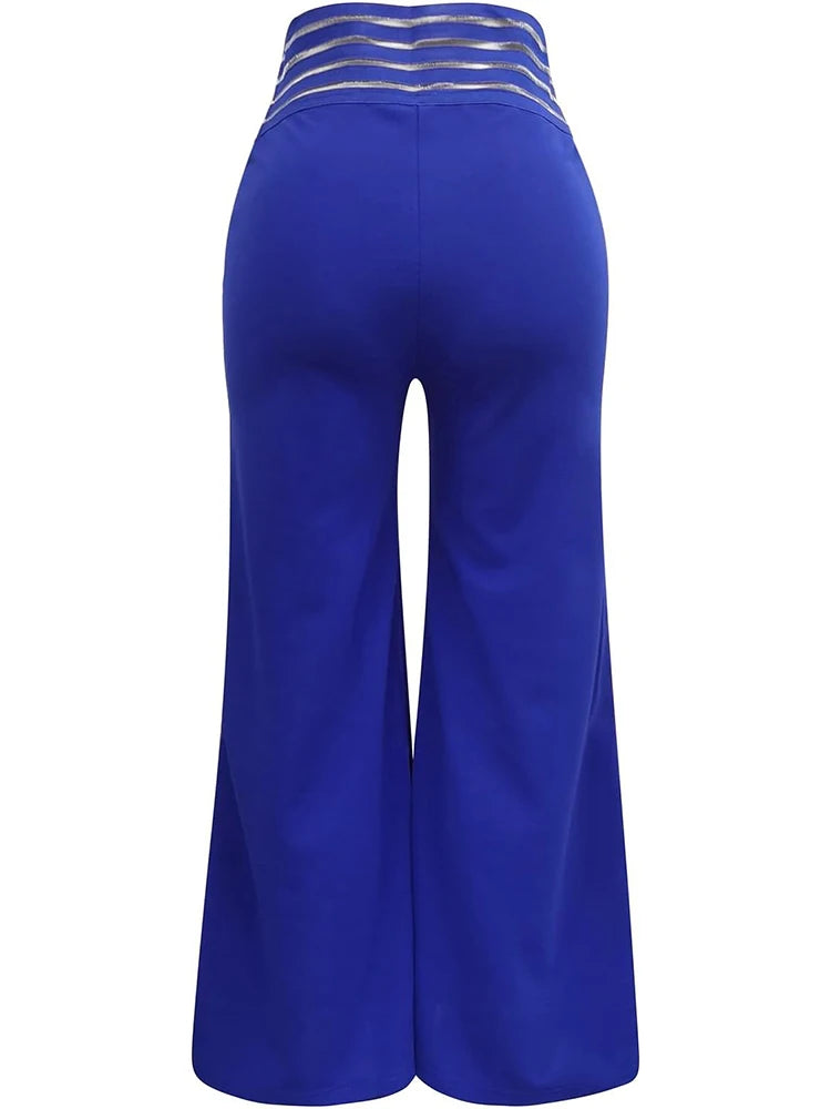 Elegant High Waist Flared Women Pants