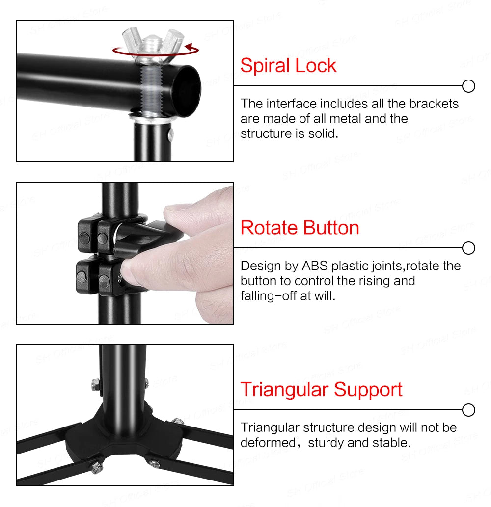 Photography Photo Studio Softbox Lighting Kit With 2.6x3M Background Frame 3pcs Backdrops Tripod Stand Reflector Board 4Umbrella