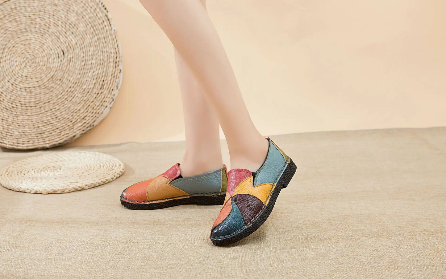 Female Ladies Women Mother  Leather Shoes