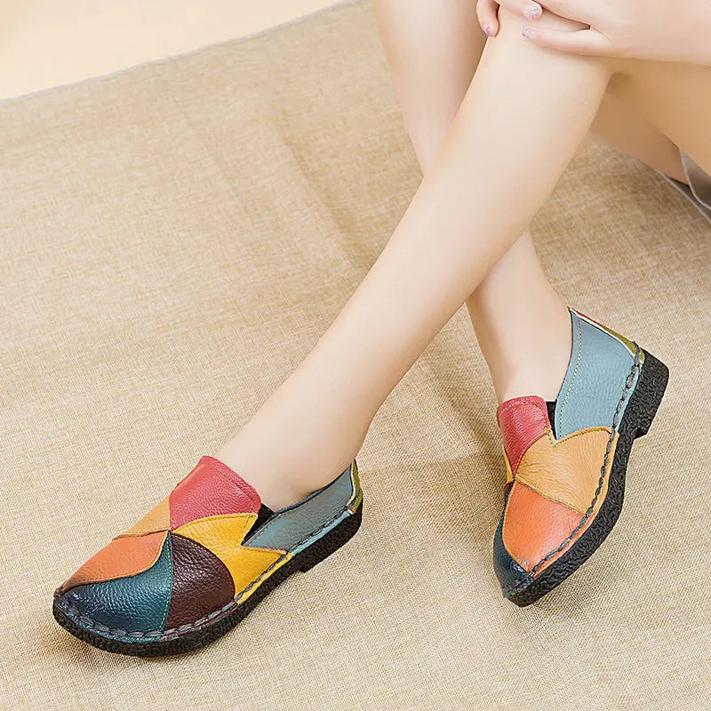 Female Ladies Women Mother  Leather Shoes