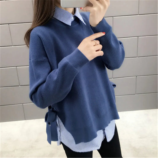 Pullover Women Solid Spring