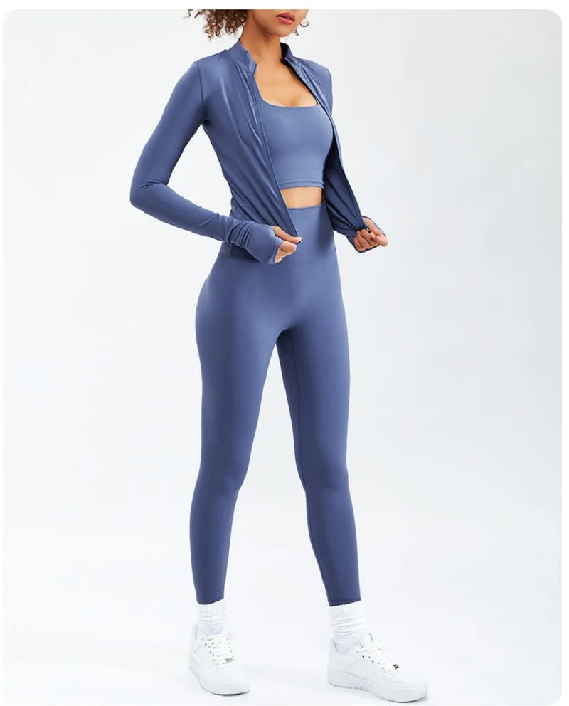 Sport Yoga Set Soft And Breathable High Waist Fitness Gym Suit Sportwear