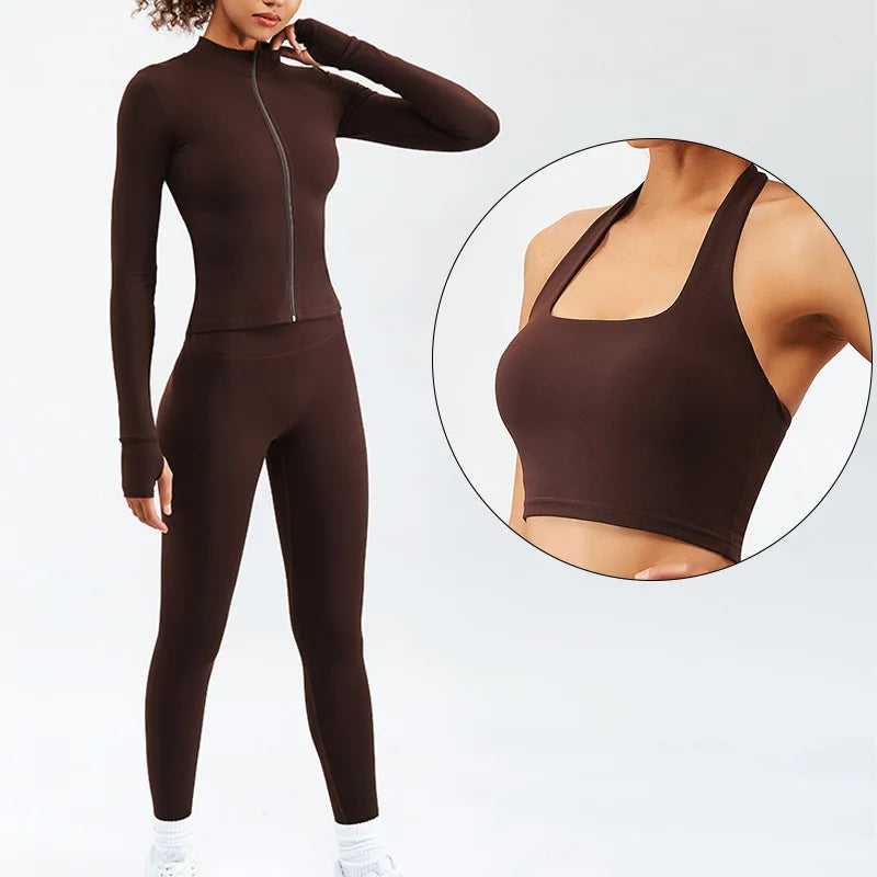 Sport Yoga Set Soft And Breathable High Waist Fitness Gym Suit Sportwear