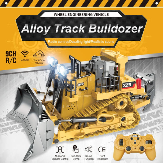 9CH RC Bulldozer Truck Car Toys