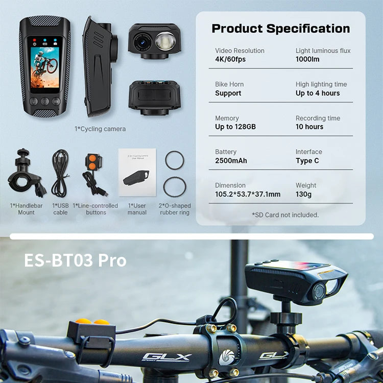 4K 60FPS Action Camera Outdoor Motorcycle Bike Helmet