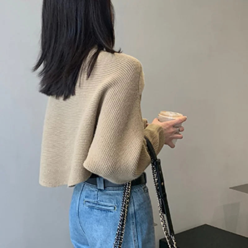 Short Pullovers Sweaters Autumn Winter