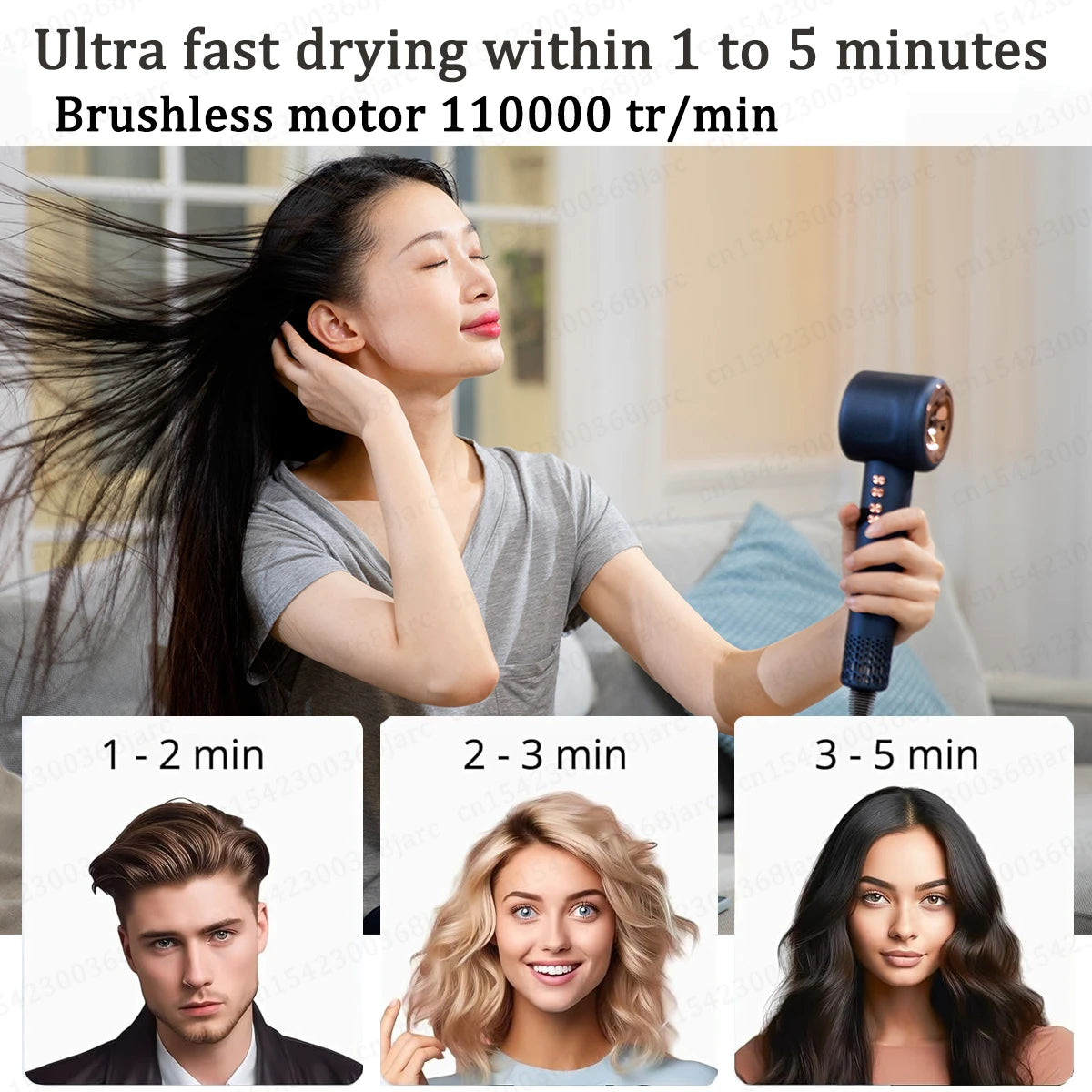 Super Hair Dryer 220V Leafless Hair dryer Personal Hair Care Styling Negative Ion Tool