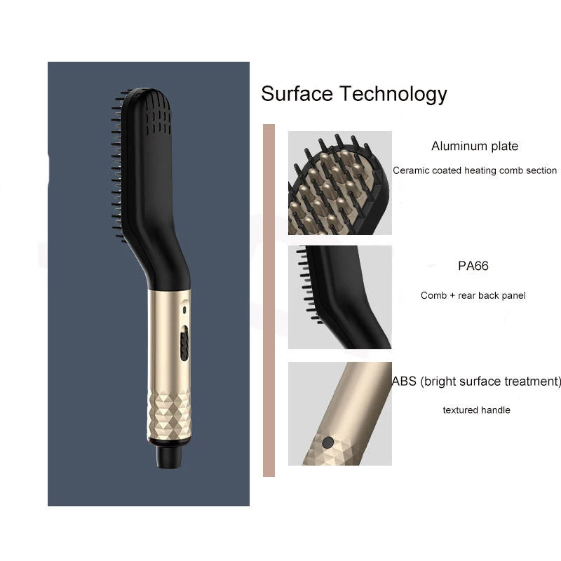 Men Beard Hair Straightening Brush