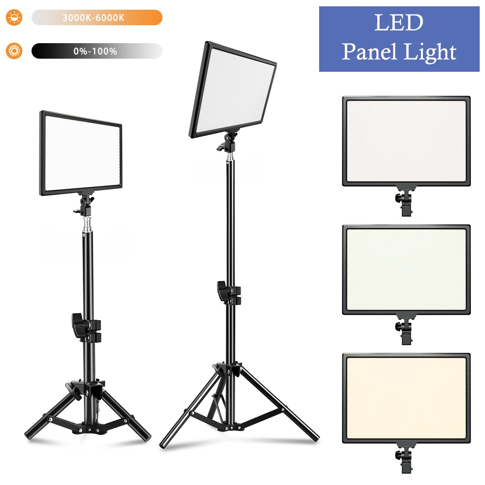 14'' LED Video Light Photography Selfie Dimmable Panel Lighting Photo