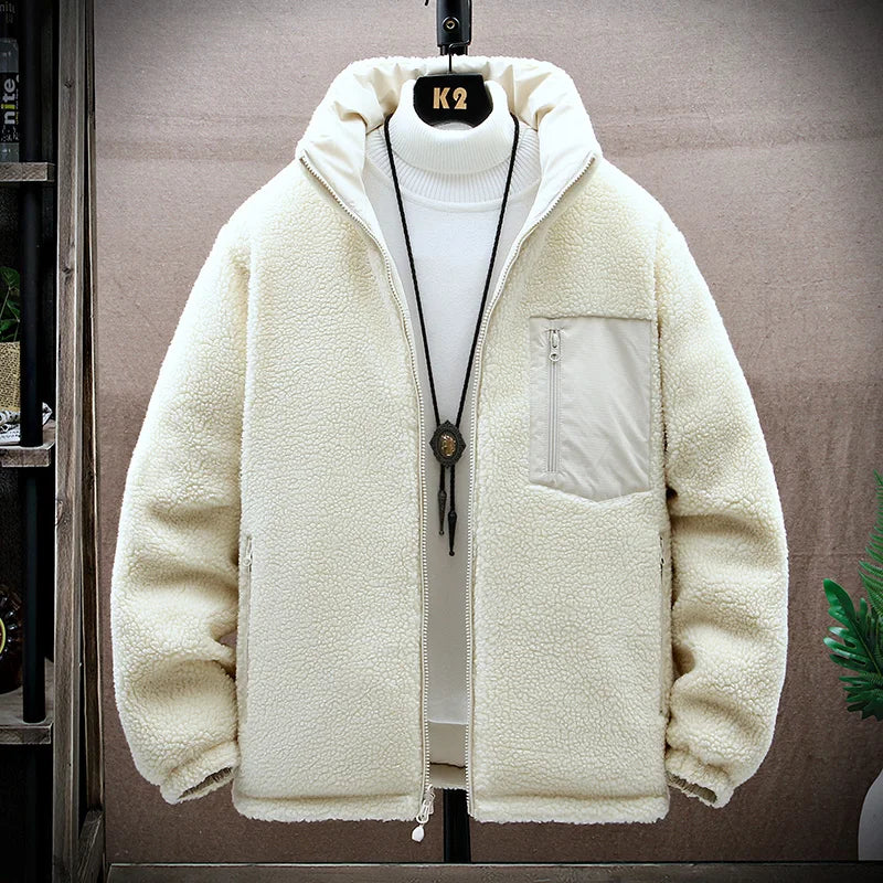 Winter Men Lamb Wool Outdoor Jackets