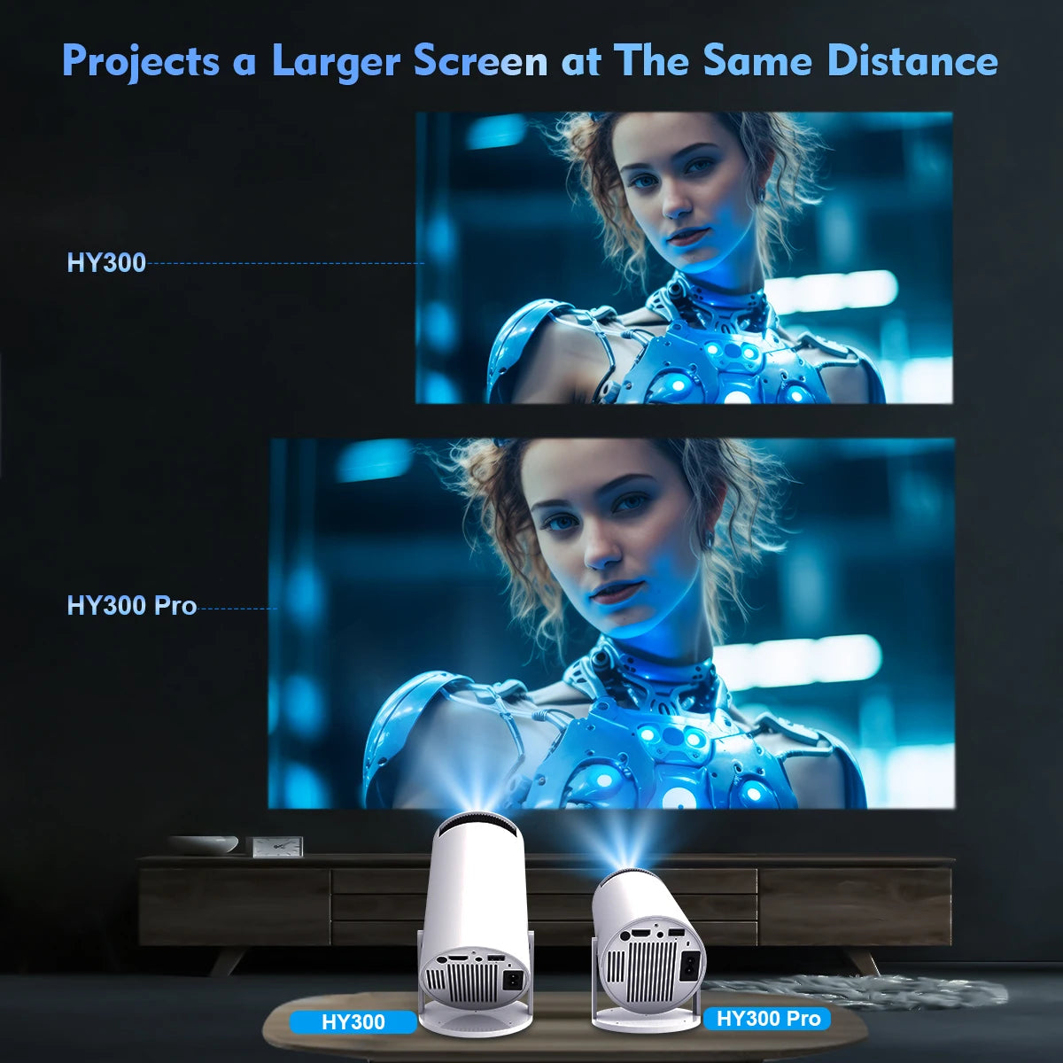 Projector HY300 Pro 4K Android 11 Dual Wifi6