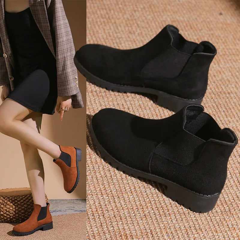 Women Boots Chunky Heel