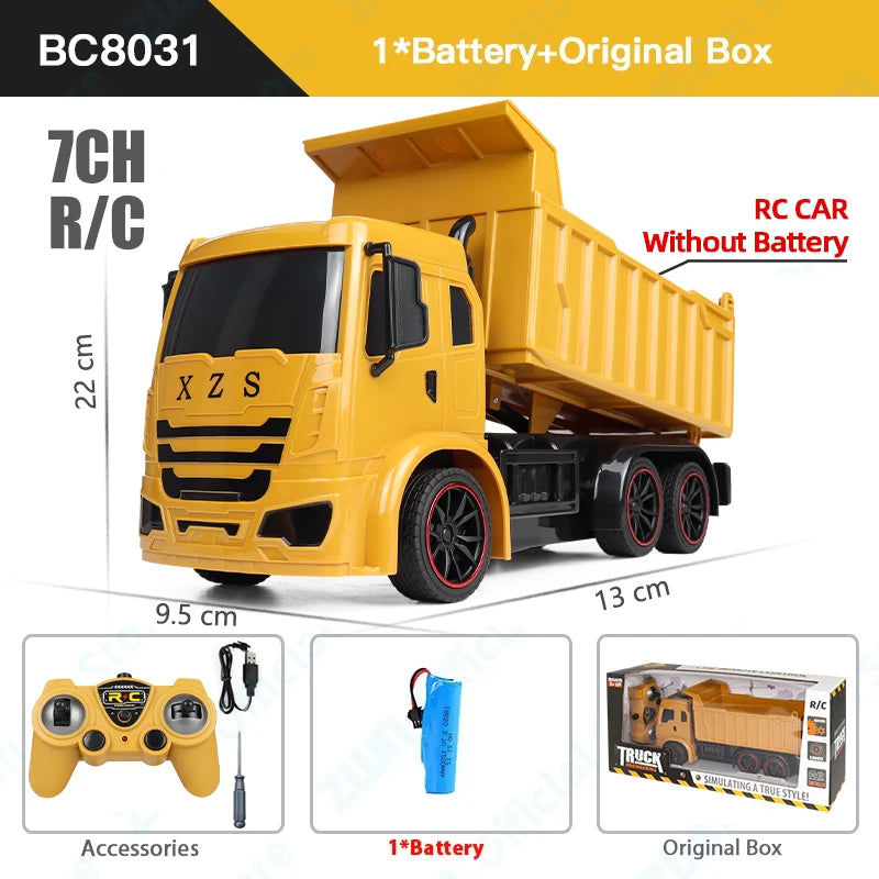 Remote Control Excavator Dump Truck RC Model Car Toy