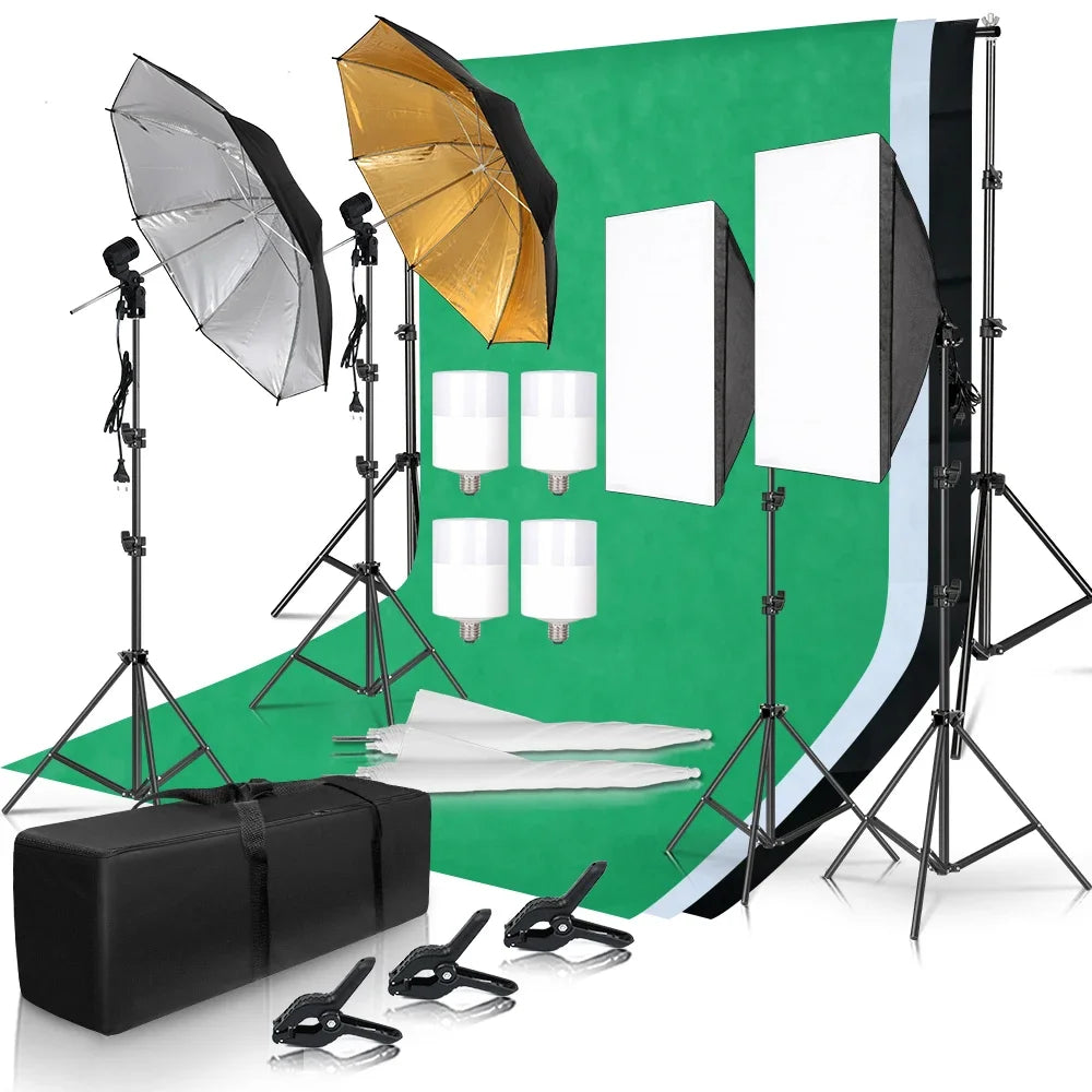 Photography Photo Studio Softbox Lighting Kit