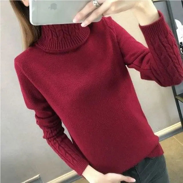 Women Sweater Turtleneck Pullovers