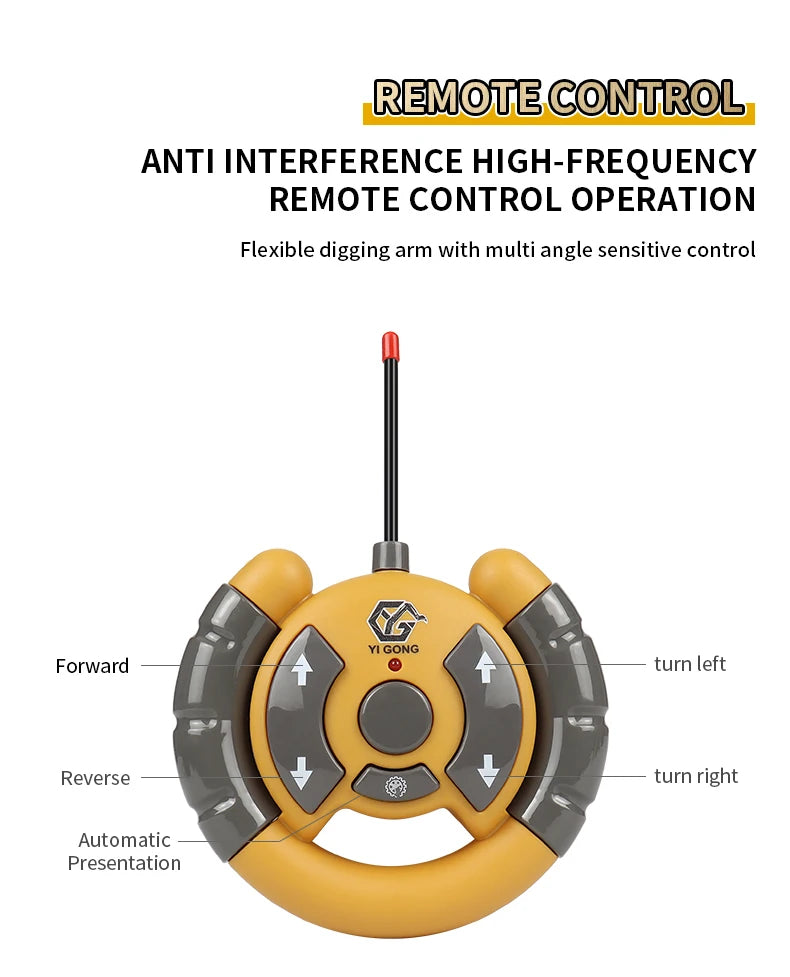 Remote Control Excavator Dump Truck RC Model Car Toy