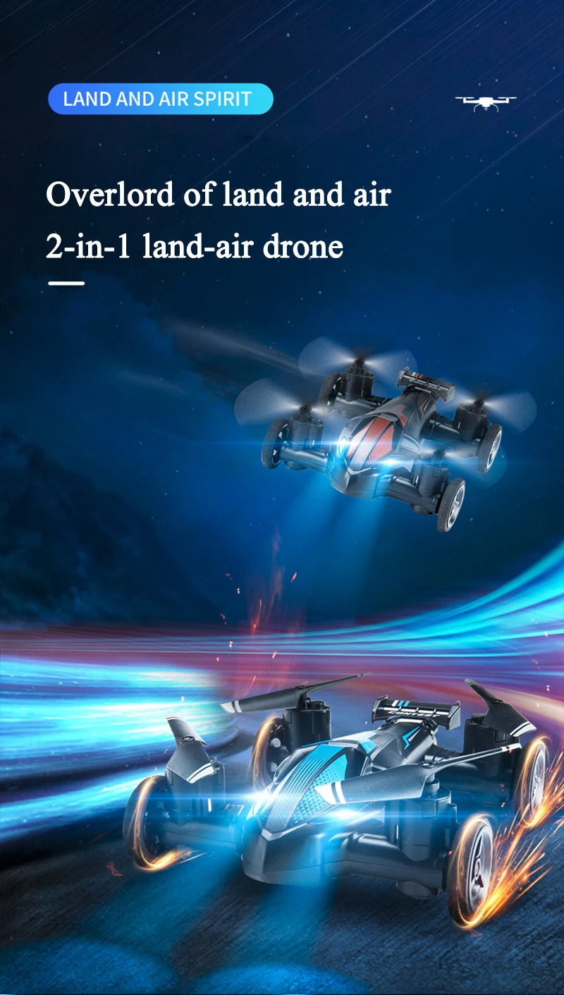 Land-Air Mini Drone Plane Aircraft Dual-Mode