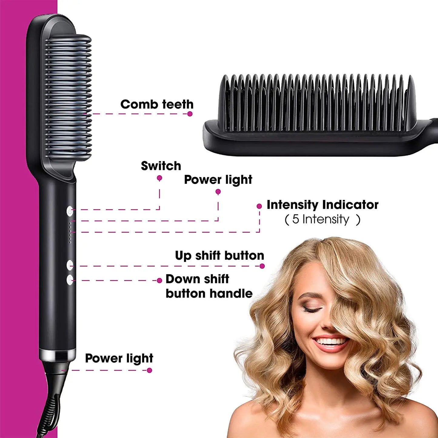 Mini Hair Straightener Hot Comb