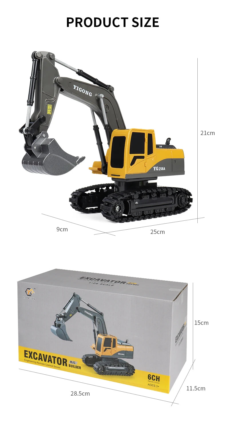 Remote Control Excavator Dump Truck RC Model Car Toy