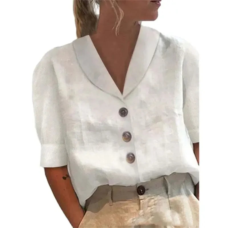 Cotton Linen Shirt Women