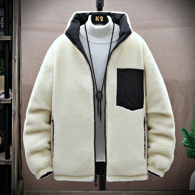 Winter Men Lamb Wool Outdoor Jackets