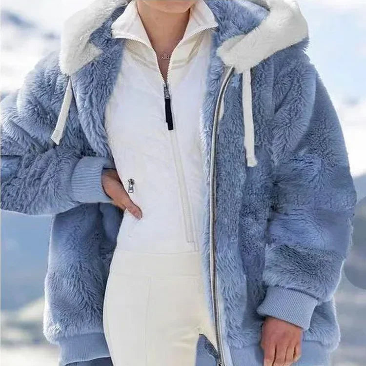 Winter Fashion Women's Coat 2025 Hooded Zipper Ladies Jacket