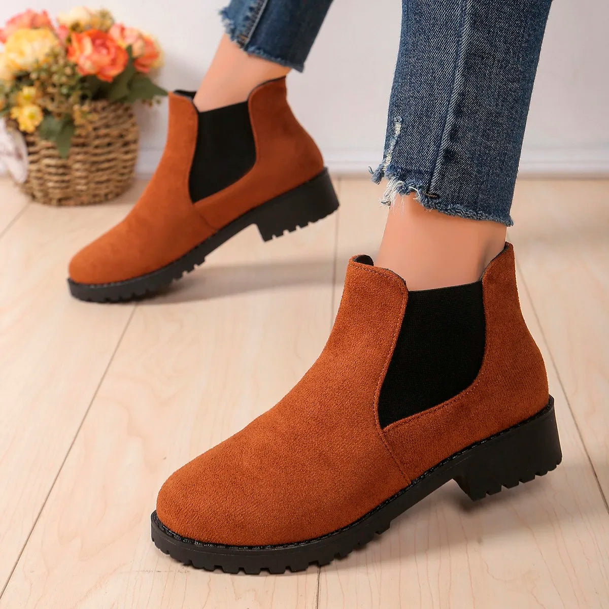 Women Boots Chunky Heel