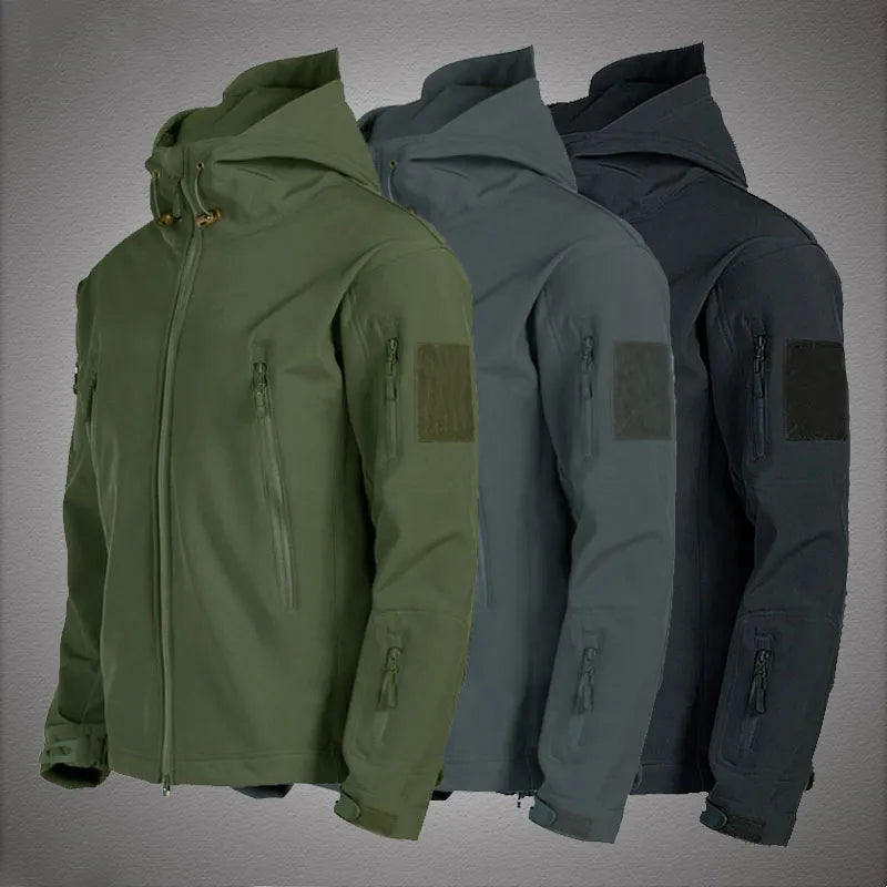 Military Shark Skin Jackets Men