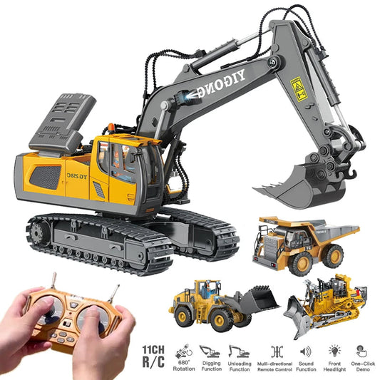 Remote Control Excavator Dump Truck RC Model Car Toy