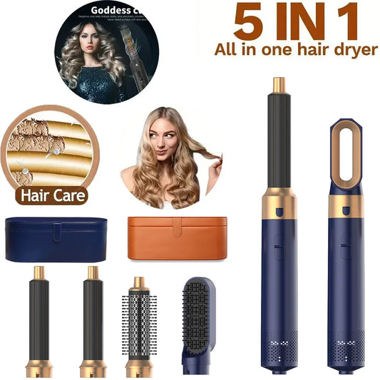 2025 New 5-in-1 Hair Dryer Hot Comb Set Professional Curling Iron Hair Straightener Styling Tool for Dyson Airwrap