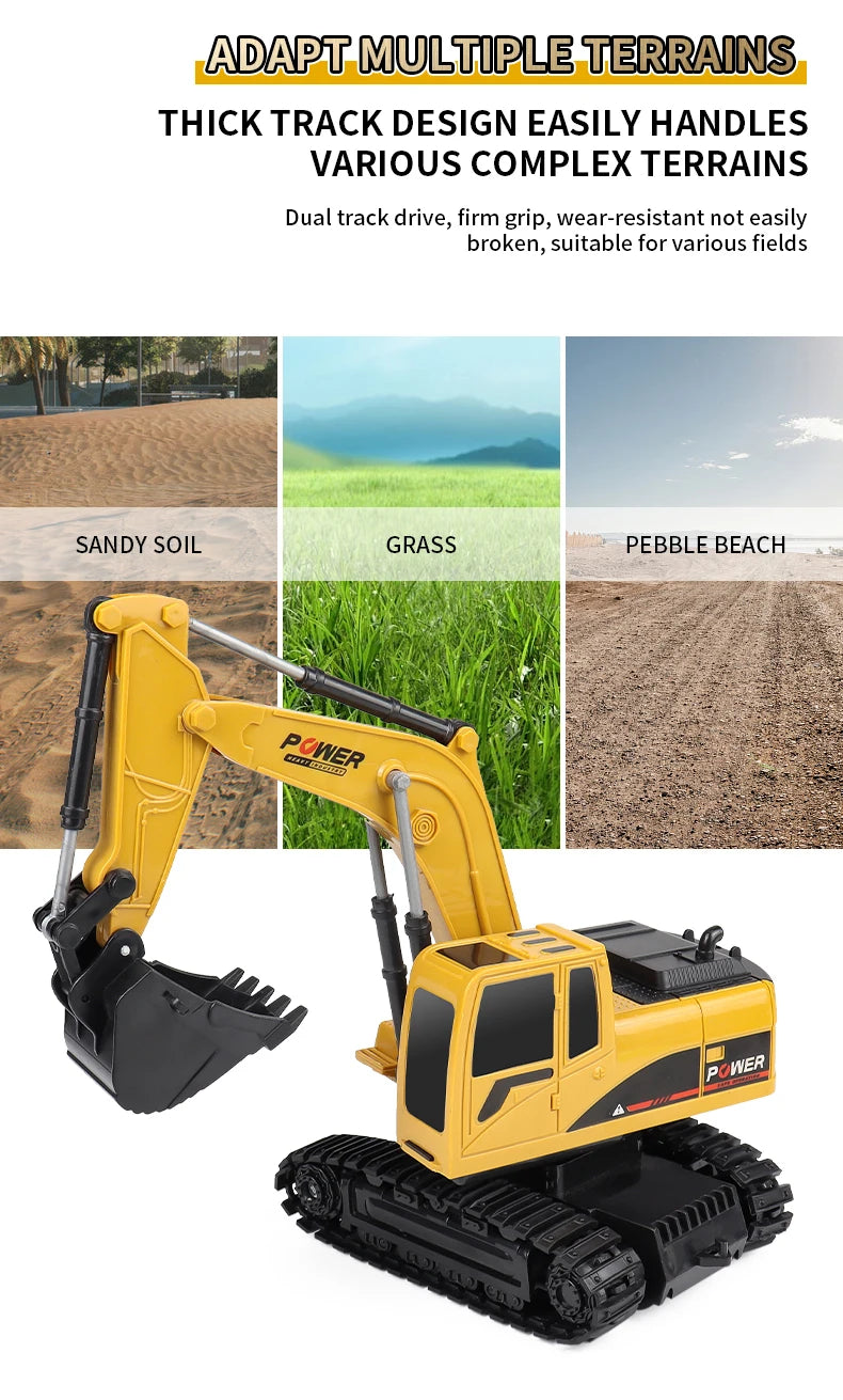 Remote Control Excavator Dump Truck RC Model Car Toy