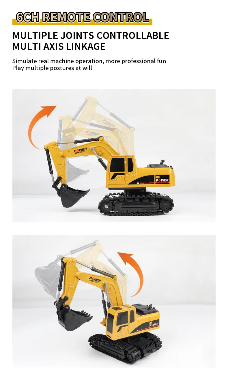 Remote Control Excavator Dump Truck RC Model Car Toy