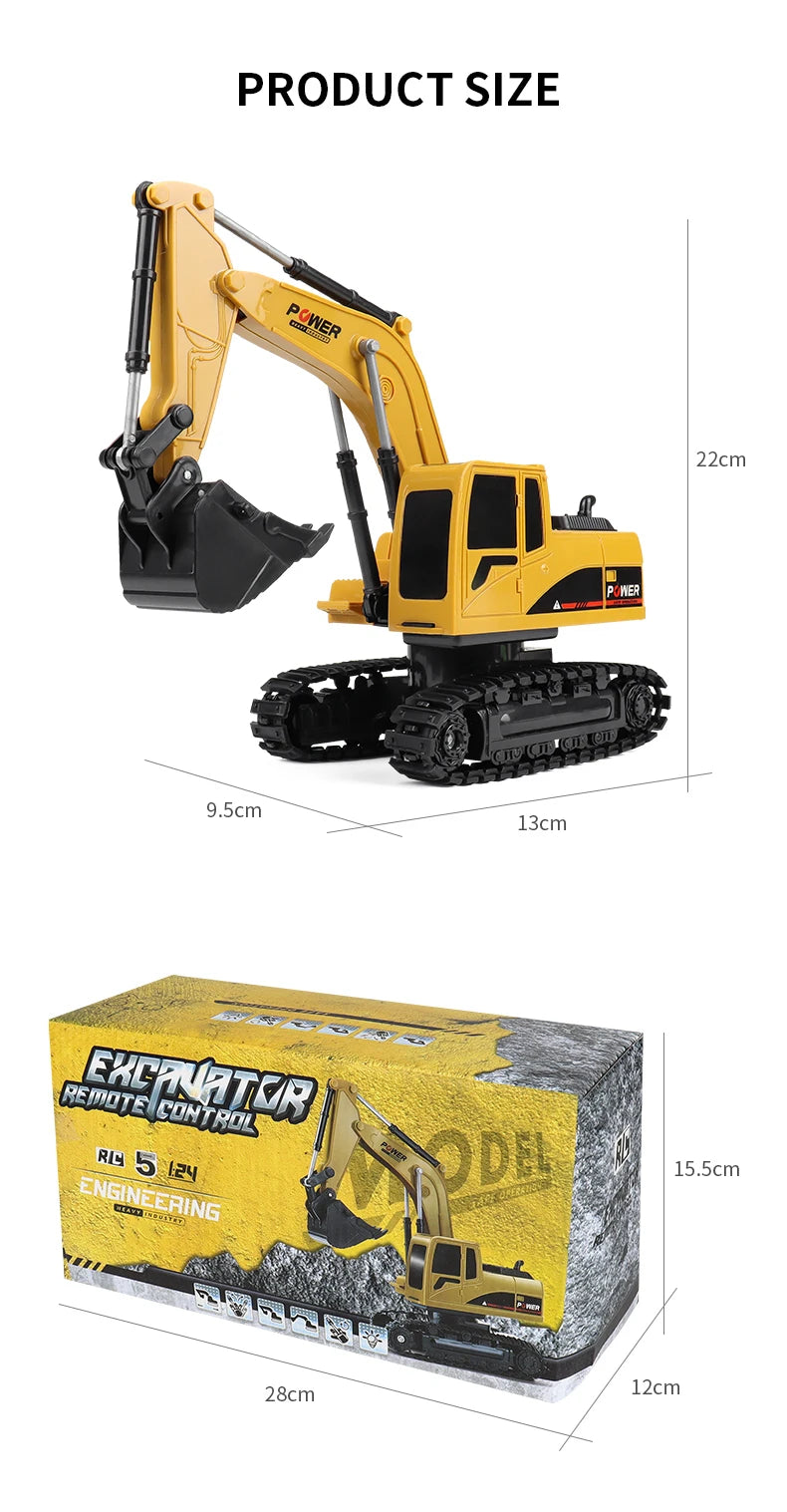 Remote Control Excavator Dump Truck RC Model Car Toy