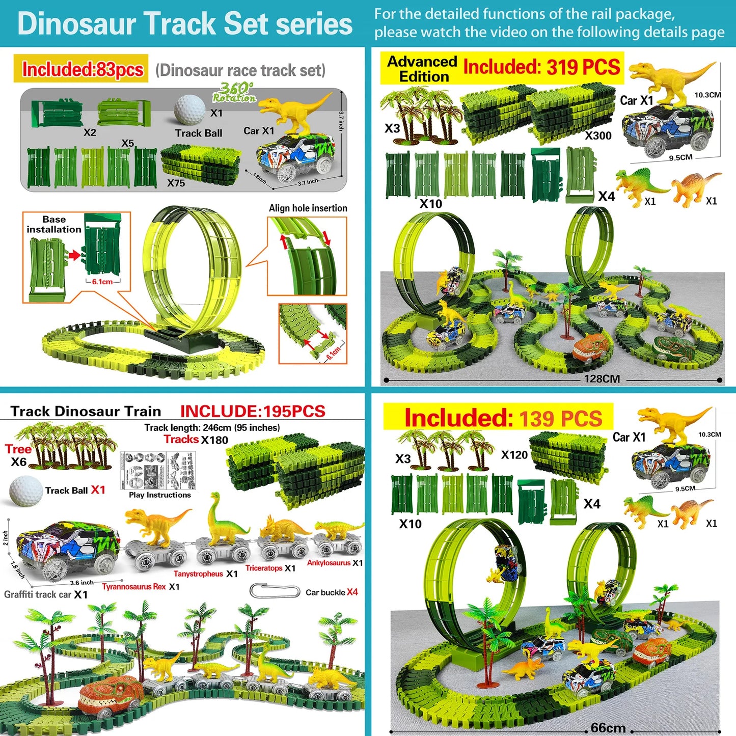 Magic Climbing electric dinosaur car Track Railway Toy