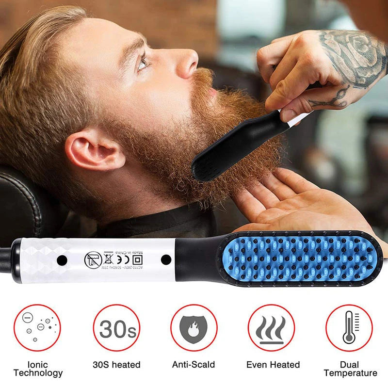 Men Beard Hair Straightening Brush