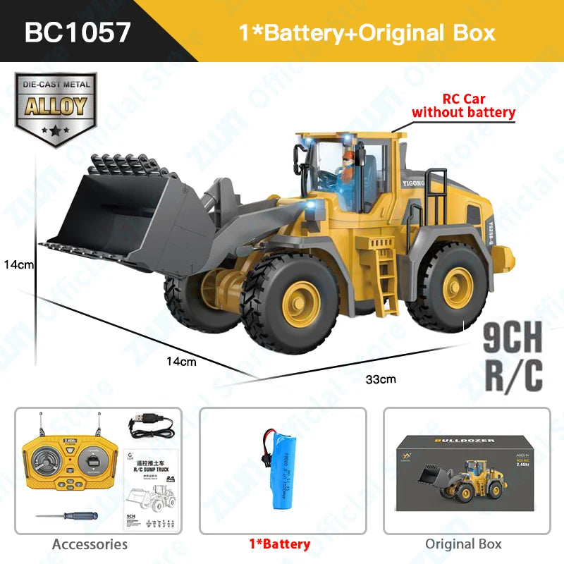 Remote Control Excavator Dump Truck RC Model Car Toy