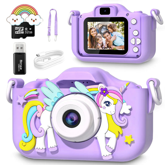 Kids Mini Camera Cartoon Unicorn Toys