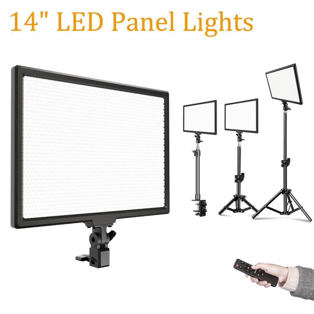 14'' LED Video Light Photography Selfie Dimmable Panel Lighting Photo