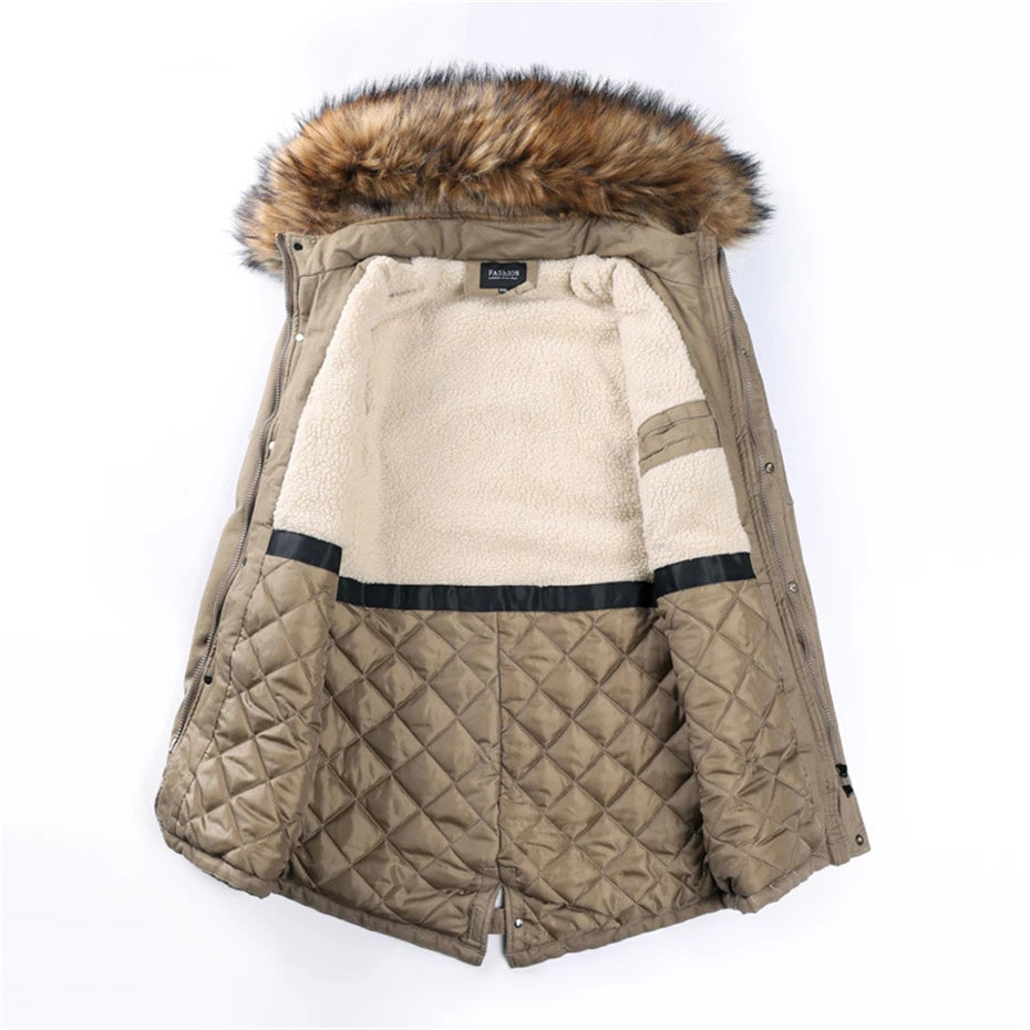 Winter Fleece Jacket Men Thick Cargo Jacket Coat Autumn Winter Warm Coat Male Fashion