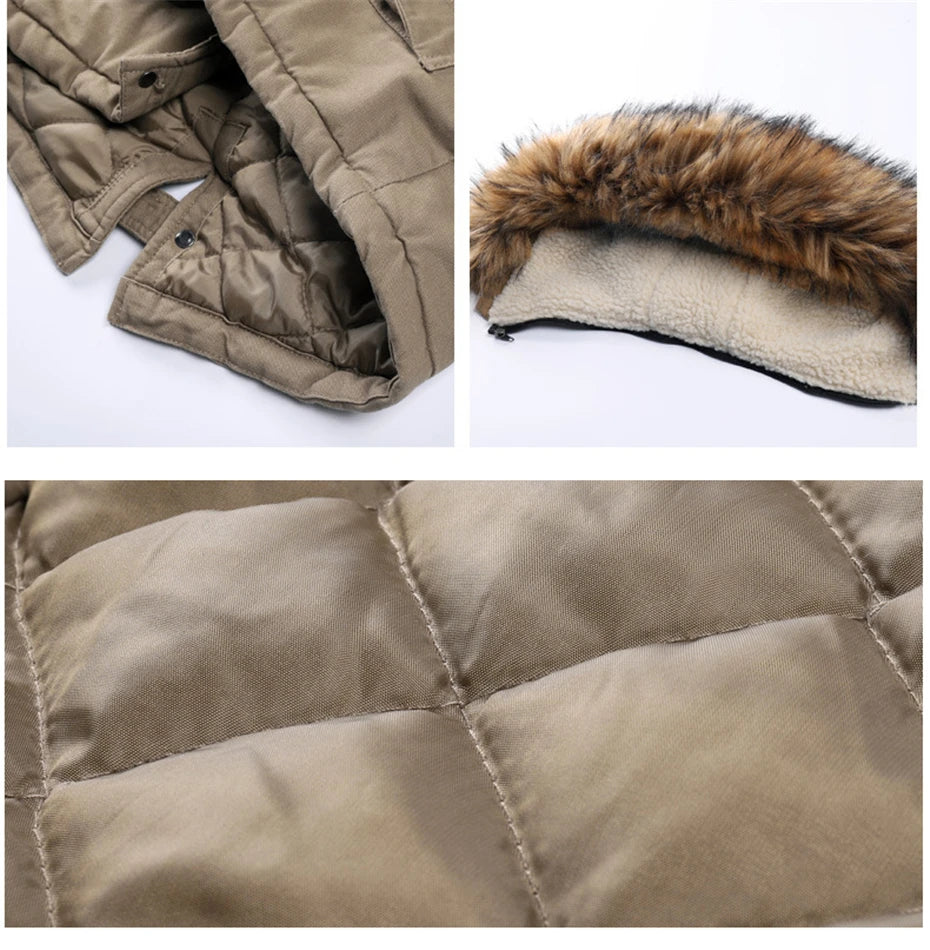 Winter Fleece Jacket Men Thick Cargo Jacket Coat Autumn Winter Warm Coat Male Fashion