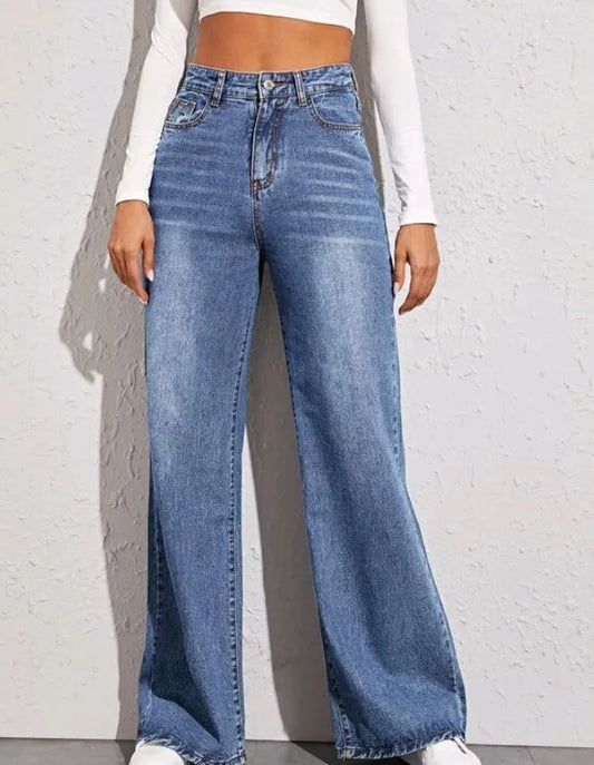 Women Denim Wide Leg Pants Jeans