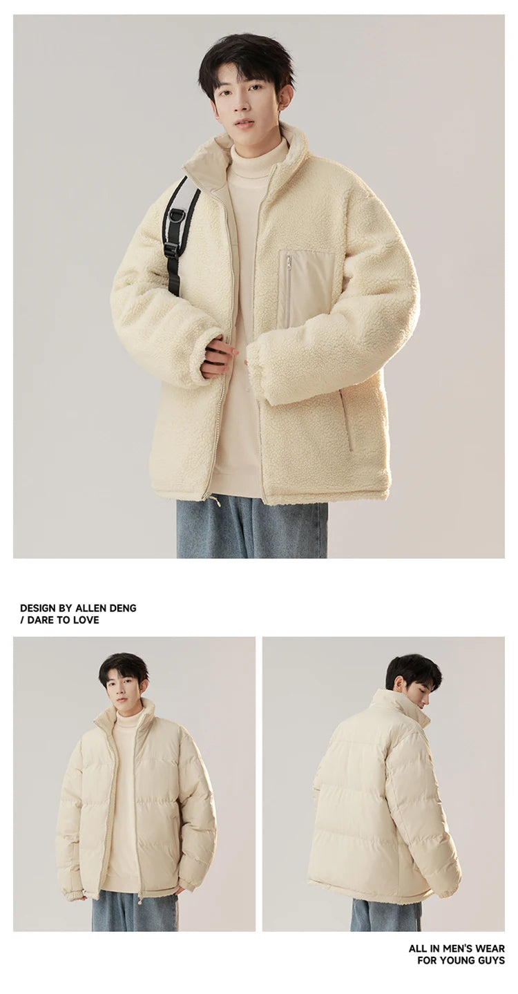 Winter Men Lamb Wool Outdoor Jackets