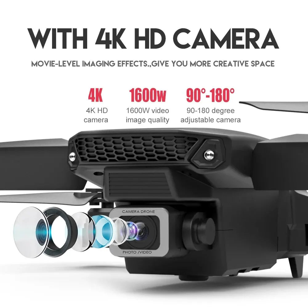 New E88 Pro WIFI FPV Drone Wide Angle HD 4K 1080P Camera