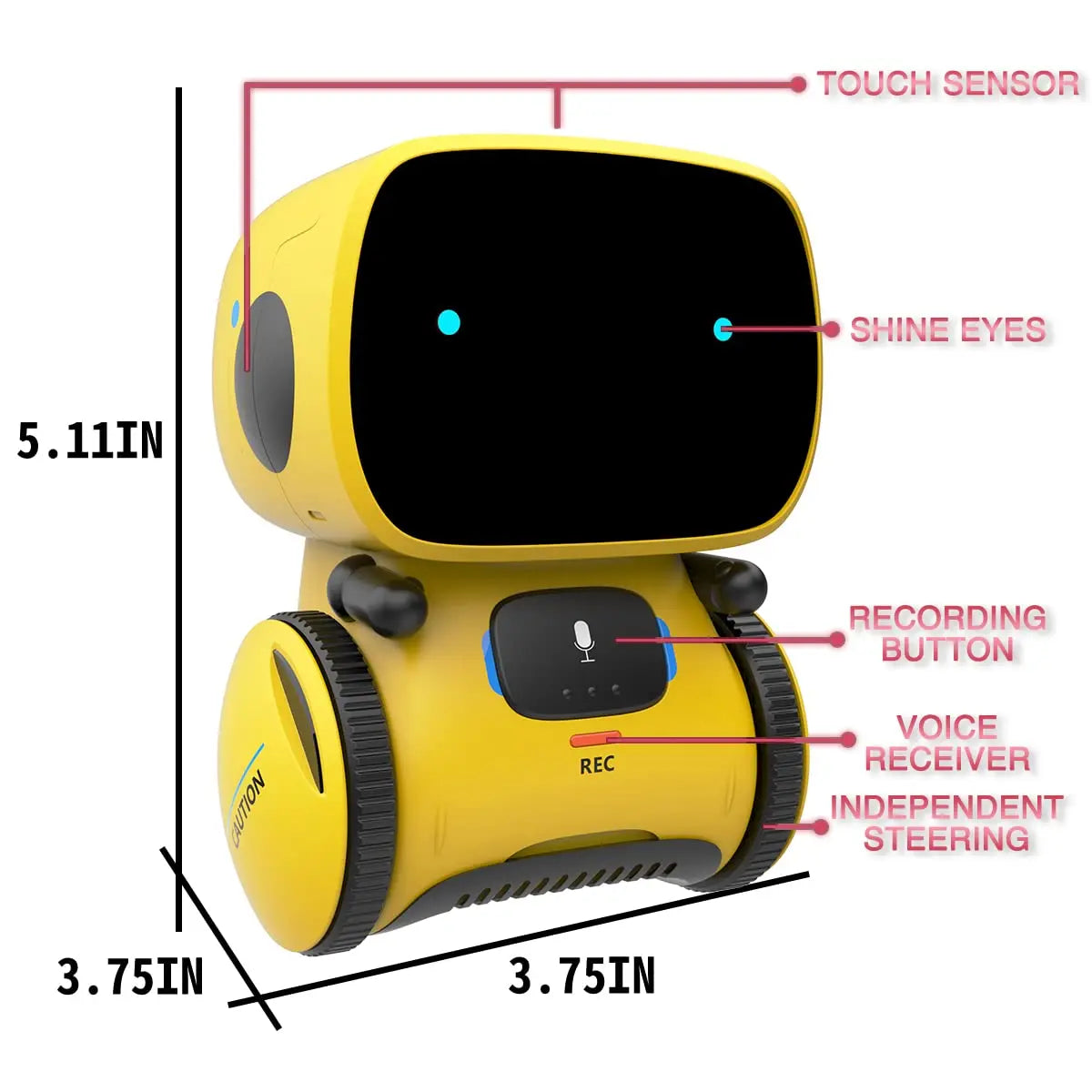 Yellow Smart Robot AT001 Toy