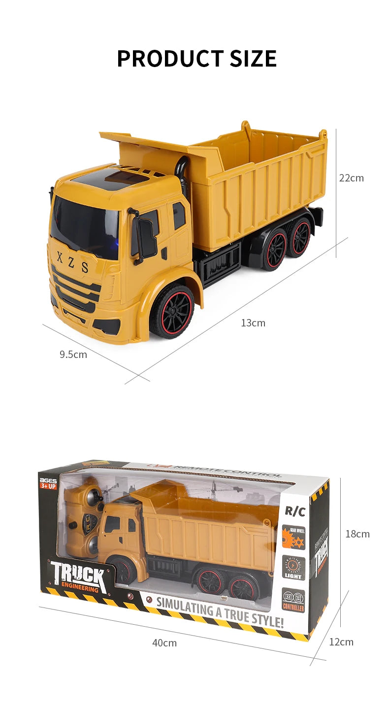 Remote Control Excavator Dump Truck RC Model Car Toy