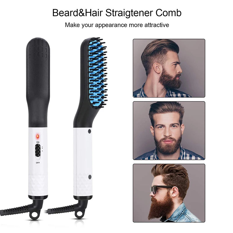 Men Beard Hair Straightening Brush