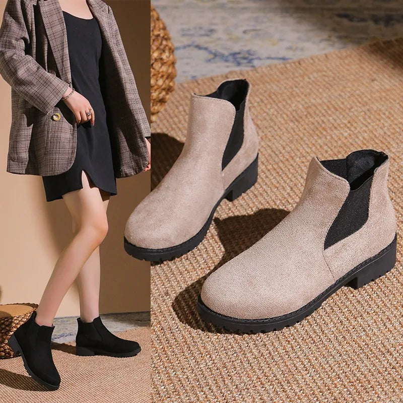 Women Boots Chunky Heel